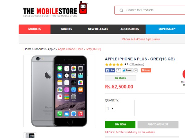 TheMobileStore: APPLE IPHONE 6 PLUS - GREY(16 GB)
