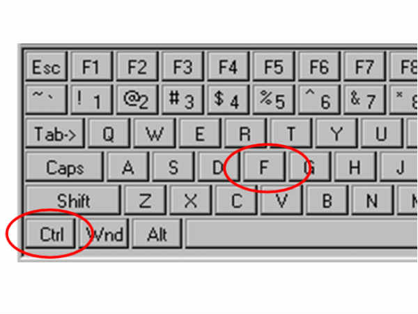 Ctrl+F