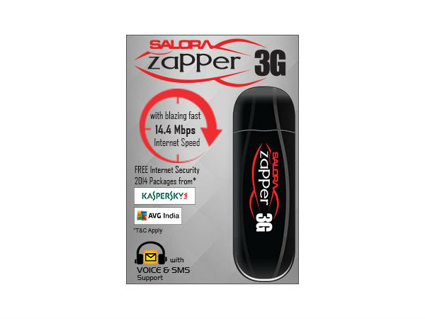 Flat 50% Off On Salora Zapper 14.4Mbps 3G Data Card