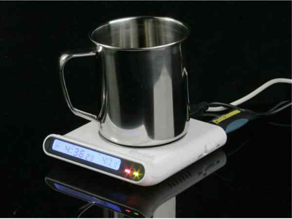 USB Cup ವಾರ್ಮರ್ ಜೊತೆಗೆ USB ಹಬ್ ಕ್ಲಾಕ್