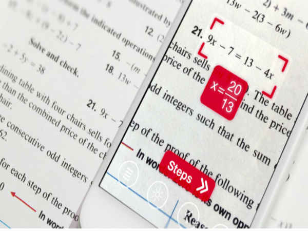PhotoMath ಕಾರ್ಯಗಳು