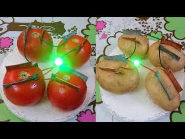 ಟೊಮೊಟೊ/ ಆಲೂಗೆಡ್ಡೆಯಿಂದ ವಿದ್ಯುತ್ ತಯಾರಿಸುವುದು ಹೇಗೆ?