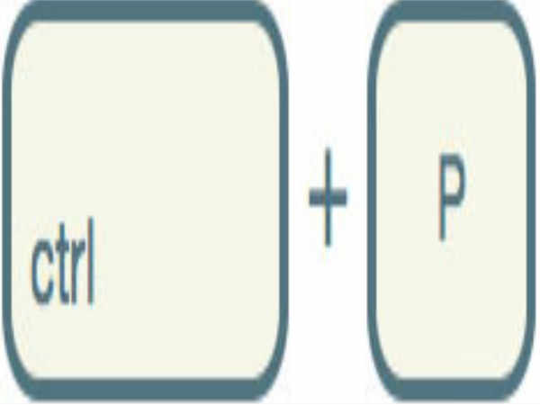ಕಂಟ್ರೋಲ್ + ಪಿ