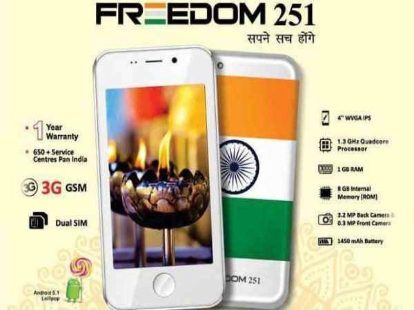 2 ಲಕ್ಷದಷ್ಟು 'ಫ್ರೀಡಂ 251 ಹ್ಯಾಂಡ್ಸೆಟ್