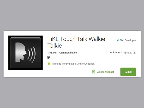 TiKL Touch Talk Walkie-Talkie ಆಪ್ ಪ್ರಯತ್ನಿಸಿ