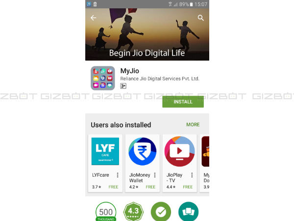 ಹಂತ 5ː MyJio ಆಪ್ ಡೌನ್ಲೋಡ್ ಮಾಡಿ
