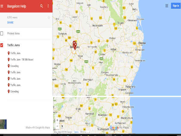 ಬೆಂಗಳೂರಿನ ಟ್ರಾಫಿಕ್ ಸಮಸ್ಯೆಗೆ ಗೂಗಲ್ ನಕ್ಷೆ ನೆರವು ಬೆಂಗಳೂರಿನ ಟ್ರಾಫಿಕ್ ಸಮಸ್ಯೆಗೆ ಗೂಗಲ್ ನಕ್ಷೆ ನೆರವು