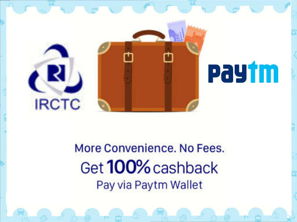 ಪೇಟಿಎಮ್ ಬಳಸಿ 'IRCTC' ಇಂದ ರೈಲ್ವೆ ಟಿಕೆಟ್ ಬುಕ್ ಮಾಡಬಹುದು! ಪೇಟಿಎಮ್ ಬಳಸಿ 'IRCTC' ಇಂದ ರೈಲ್ವೆ ಟಿಕೆಟ್ ಬುಕ್ ಮಾಡಬಹುದು!