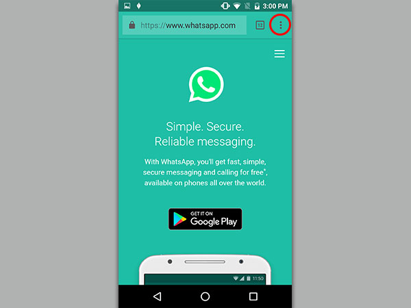 ಹಂತ 2: web.whatsapp.comಗೆ ಭೇಟಿ ಕೊಡಿ.