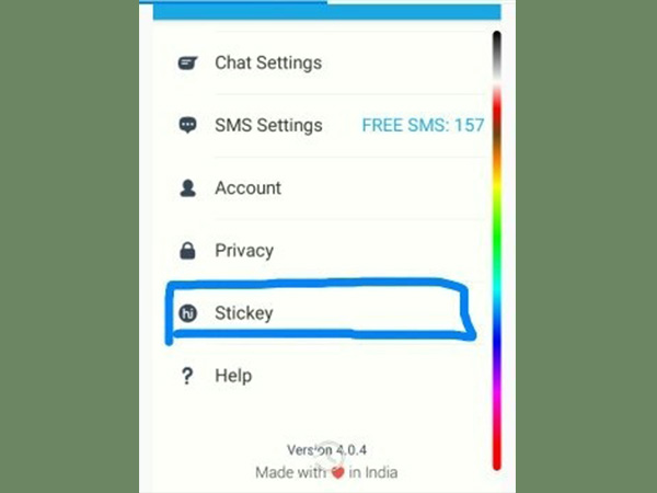 ಹೈಕ್ನಲ್ಲಿ 'Stickey' ಆಯ್ಕೆ ಮಾಡಿರಿ