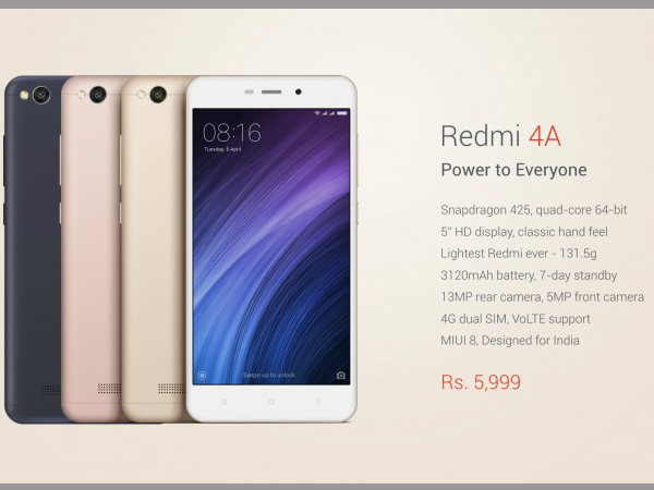 ಅಮೆಜಾನ್‌ನಲ್ಲಿಂದು ರೆಡ್‌ಮಿ 4A ಸೇಲ್