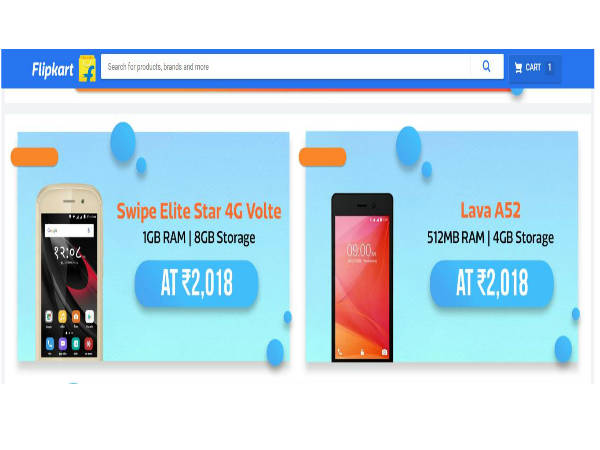 ಫ್ಲಿಪ್ಕಾರ್ಟ್ 2018ರ ಮೊದಲ ಸೇಲ್ನಲ್ಲಿ ರೂ.2018ಕ್ಕೆ 4G ಸ್ಮಾರ್ಟ್ಫೋನ್..! ಫ್ಲಿಪ್ಕಾರ್ಟ್ 2018ರ ಮೊದಲ ಸೇಲ್ನಲ್ಲಿ ರೂ.2018ಕ್ಕೆ 4G ಸ್ಮಾರ್ಟ್ಫೋನ್..!