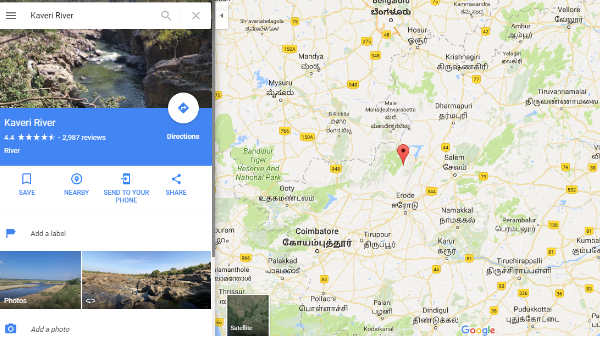 ಕಾವೇರಿ ನದಿ ಬಗ್ಗೆ ಗೂಗಲ್ ಮ್ಯಾಪ್ ಸರ್ಚ್ ಮಾಡಿದವರಿಗೆ ಶಾಕ್ ಆಗುತ್ತೆ!!..ಏಕೆ ಗೊತ