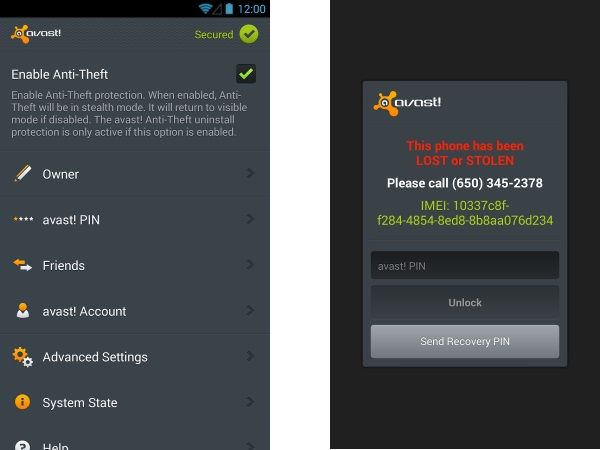 #5 ಅವಸ್ತ ಮೊಬೈಲ್ ಸೆಕ್ಯುರಿಟಿ (Avast Mobile Security & Anti-Theft)
