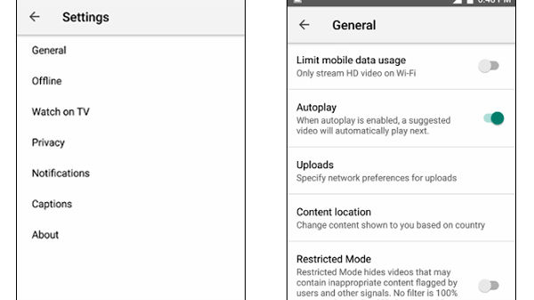 ಯುಟ್ಯೂಬ್‌ನ ಆಟೋ ಪ್ಲೇ ಫೀಚರ್‌ ಆಫ್ ಮಾಡುವುದು ಹೇಗೆ?