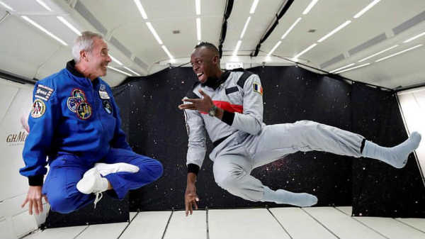 ಜೀರೋ ಗ್ರಾವಿಟಿಯಲ್ಲೂ 'ಉಸೇನ್​ ಬೋಲ್ಟ್' ಓಟ...ಅಂತರಿಕ್ಷದಲ್ಲಿಯೂ ದಾಖಲೆ!!