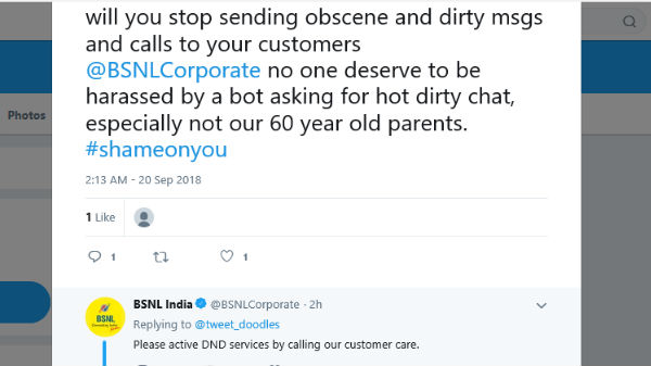 ಟ್ವಿಟ್ಗೆ BSNL ಹೇಳಿದ್ದೇನು?