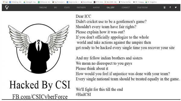 ಬಾಂಗ್ಲಾ ಕ್ರಿಕೆಟ್ ಅಭಿಮಾನಿಗಳಿಂದ 'ವಿರಾಟ್ ಕೊಹ್ಲಿ' ವೆಬ್‌ಸೈಟ್ ಹ್ಯಾಕ್!