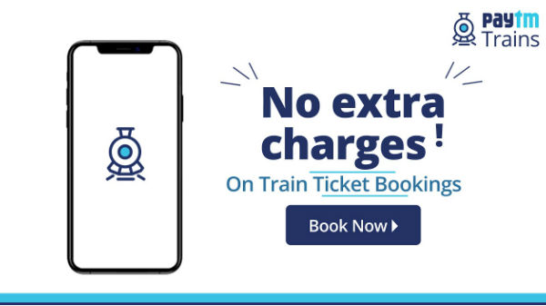 ಪೇಟಿಎಂ ಮೂಲಕ ರೈಲ್ವೆ ಟಿಕೆಟ್ ಬುಕ್ ಮಾಡುವುದು ಇನ್ನು ಉಚಿತ!! 