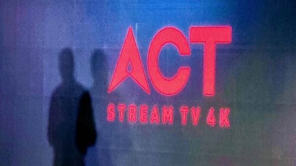 ACT ಫೈಬರ್ ನೆಟ್ ನಿಂದ ಆಕ್ಟ್ ಸ್ಟ್ರೀಮ್ ಟಿವಿ 4ಕೆ ಬಿಡುಗಡೆ ACT ಫೈಬರ್ ನೆಟ್ ನಿಂದ ಆಕ್ಟ್ ಸ್ಟ್ರೀಮ್ ಟಿವಿ 4ಕೆ ಬಿಡುಗಡೆ