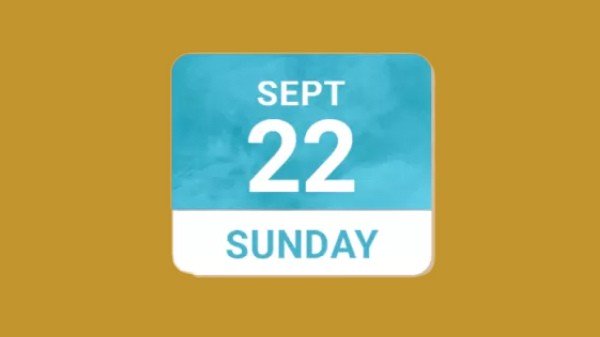ಸೆಪ್ಟೆಂಬರ್ 22, ಭಾನುವಾರ