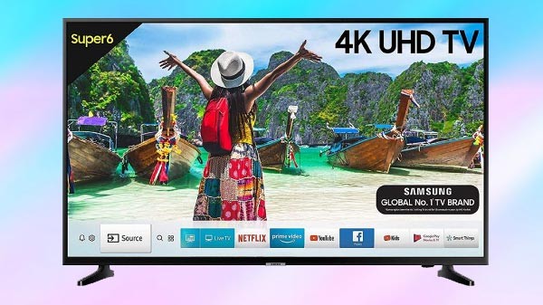 ಸ್ಯಾಮ್ ಸಂಗ್ 108 cm (43 ಇಂಚುಗಳು) ಸೂಪರ್ 6 ಸಿರೀಸ್ 4K UHD LED ಸ್ಮಾರ್ಟ್ ಟಿವಿ UA43NU6100 (ಬ್ಲಾಕ್) (2019 ಮಾಡೆಲ್)