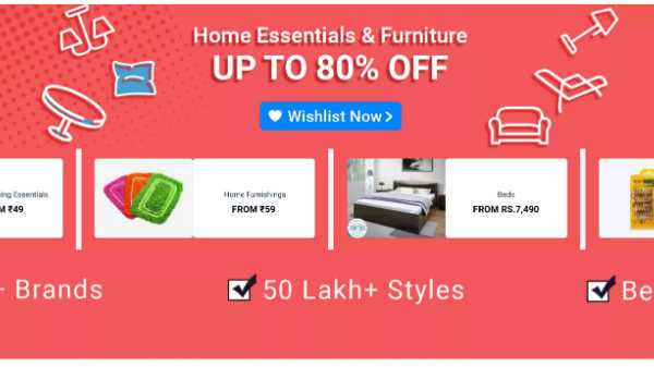ಮನೆ ಬಳಕೆ ಮತ್ತು ಪೀಠೋಪಕರಣಗಳಿಗೆ 80% ದ ವರೆಗೆ ರಿಯಾಯಿತಿ
