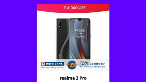 ರಿಯಲ್ ಮಿ 3 ಪ್ರೊ (Rs.6,000 ರಿಯಾಯಿತಿ)