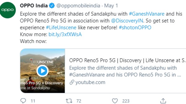 ಅತ್ಯುತ್ತಮ ವೀಡಿಯೋಗ್ರಫಿಗೆ ಒಪ್ಪೋ ರೆನೋ ಪ್ರೊ 5G ಸ್ಮಾರ್ಟ್‌ಫೋನ್‌ ಸೂಕ್ತ!