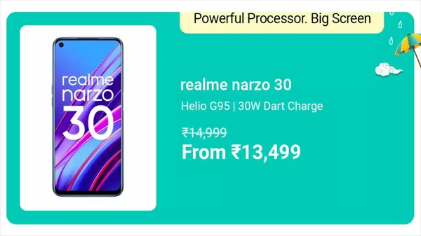 Realme ನಾರ್ಜೊ 30 (ರೇಸಿಂಗ್ ಬ್ಲೂ, 64 ಜಿಬಿ) (4 ಜಿಬಿ RAM)