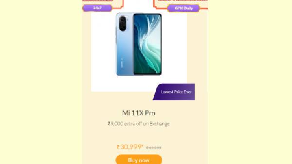 ಹಬ್ಬಕ್ಕೆ Xiaomi 'ಮಿ 11X ಪ್ರೊ' ಫೋನಿಗೆ ಎಷ್ಟು ಡಿಸ್ಕೌಂಟ್‌ ನೀಡಿದೆ ಗೊತ್ತಾ?
