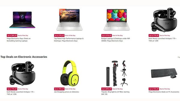 ಅಮೆಜಾನ್‌ ಮೆಗಾ ಎಲೆಕ್ಟ್ರಾನಿಕ್ಸ್ ಡೇಸ್ ಸೇಲ್; ಮಿಸ್‌ ಮಾಡಿಕೊಂಡ್ರೆ ನಿಮಗೇ ನಷ್ಟ!