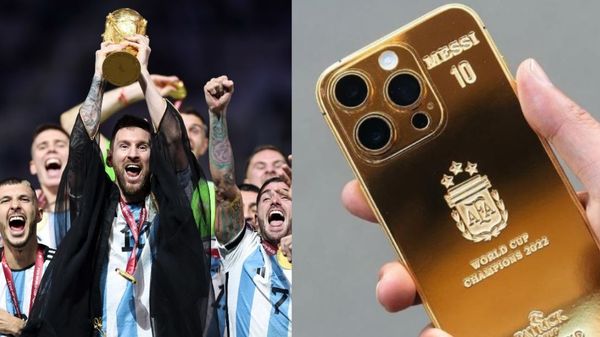 ತನ್ನ ತಂಡದ ಸದಸ್ಯರಿಗೆ ಗೋಲ್ಡ್ ಐಫೋನ್ ಗಿಫ್ಟ್ ಮಾಡಿದ ಮೆಸ್ಸಿ!... ತನ್ನ ತಂಡದ ಸದಸ್ಯರಿಗೆ ಗೋಲ್ಡ್ ಐಫೋನ್ ಗಿಫ್ಟ್ ಮಾಡಿದ ಮೆಸ್ಸಿ!...