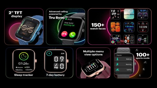 ದೊಡ್ಡ ಡಿಸ್‌ಪ್ಲೇ ಆಯ್ಕೆಯೊಂದಿಗೆ ನಾಯ್ಸ್ ಕಲರ್‌ಫಿಟ್ ಸ್ಪಾರ್ಕ್ ಲಾಂಚ್‌...