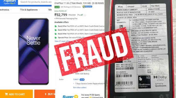 ಫ್ಲಿಪ್‌ಕಾರ್ಟ್‌ನಿಂದ ಒನ್‌ಪ್ಲಸ್ ಫೋನ್ ಆರ್ಡರ್‌ ಮಾಡಿದ್ದವನಿಗೆ ಮಹಾ ವಂಚನೆ..