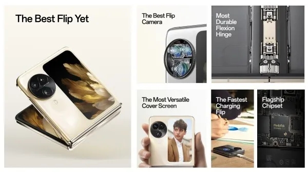 ಒಪ್ಪೋ ಫೈಂಡ್ N3 ಫ್ಲಿಪ್: ಉದ್ಯಮದ ಮೊದಲ ತ್ರಿವಳಿ ಕ್ಯಾಮೆರಾದ ಜಬರ್ದಸ್ತ್‌ ಫೋನ್‌