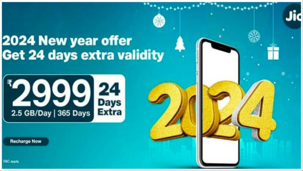 ಹ್ಯಾಪಿ ನ್ಯೂ ಇಯರ್ ಆಫರ್ 2024 ಘೋಷಿಸಿದ ಜಿಯೋ! ಆಫರ್‌ ಕೇಳಿದ್ರೆ ಅಚ್ಚರಿ ಪಡ್ತೀರಾ