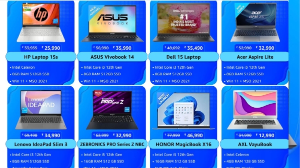 ಅಮೆಜಾನ್‌ ಲ್ಯಾಪ್‌ಟಾಪ್ ಡೇಸ್ ಸೇಲ್: ಲ್ಯಾಪ್‌ಟಾಪ್‌ ಖರೀದಿದಾರರಿಗೆ ಹಬ್ಬ..