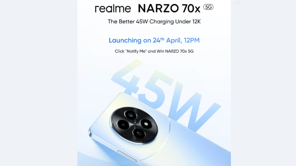 ರಿಯಲ್‌ಮಿ ನಾರ್ಜೋ 70x 5G ಸ್ಮಾರ್ಟ್‌ಫೋನ್‌ ಲಾಂಚ್‌ಗೆ ದಿನಗಣನೆ! ...