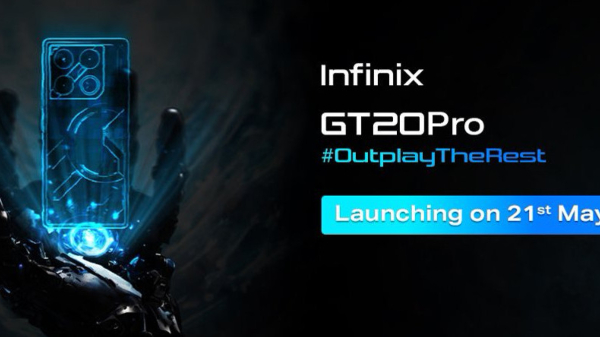 ಭಾರತದಲ್ಲಿ ಮೇ 21 ರಂದು ಲಾಂಚ್ ಆಗಲಿದೆ ಇನ್ಫಿನಿಕ್ಸ್ GT 20 ಪ್ರೊ!.. ಭಾರತದಲ್ಲಿ ಮೇ 21 ರಂದು ಲಾಂಚ್ ಆಗಲಿದೆ ಇನ್ಫಿನಿಕ್ಸ್ GT 20 ಪ್ರೊ!..