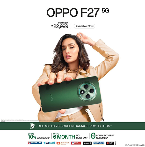 OPPO F27 5G: ಹ್ಯಾಲೋ ಲೈಟ್‌ ಡಿಸೈನ್‌ ಜೊತೆಗೆ ದೀರ್ಘ ಬಾಳಿಕೆಯ ಜೊತೆಗಾರ